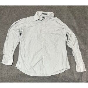Calvin Klein Men's 16 34/35 Gray Long Sleeve Shirt